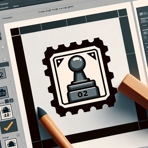 stamp to take prints.
Single Game Texture. In-Game asset. 2d. Blank background. High contrast. No shadows.