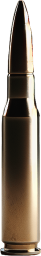 A single bullet.
Single Game Texture. In-Game asset. 2d. Blank background. High contrast. No shadows.