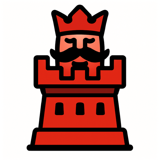 King tower red.
In-Game asset.  2d.  High contrast.  No shadows