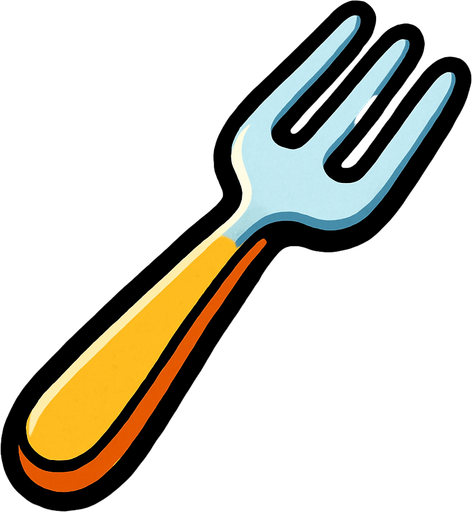 Fork.
In-Game asset.  2d.  High contrast.  No shadows