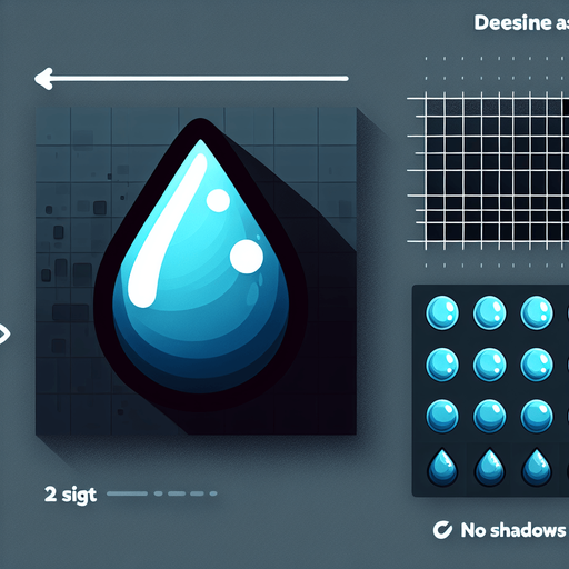 raindrop.
Single Game Texture. In-Game asset. 2d. Blank background. High contrast. No shadows.