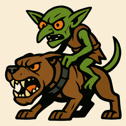 goblin tazısı.
In-Game asset.  2d.  High contrast.  No shadows