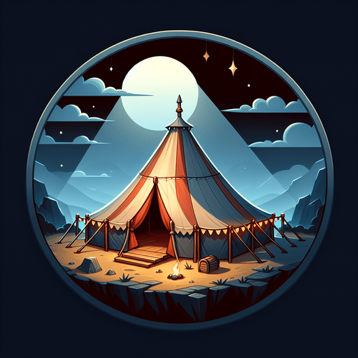 camptent
Single Game Texture.  In-Game asset.  2d.  Blank background.  High contrast.