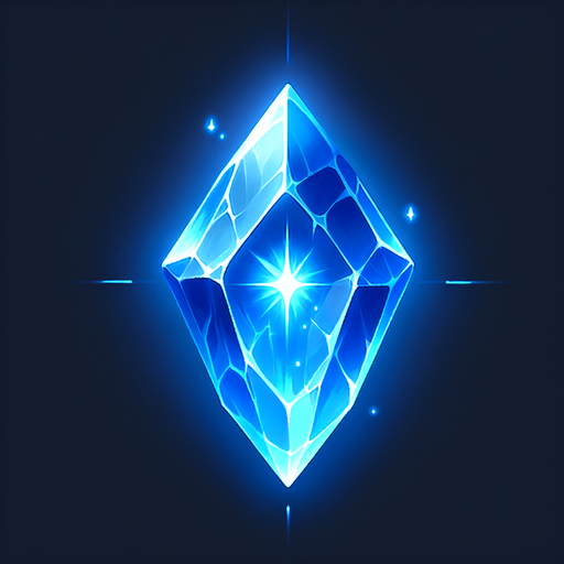 blue light crystal.
Single Game Texture.  In-Game asset.  2d.  Blank background.  High contrast.  No shadows