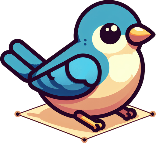 Bird.
Single Game Texture. In-Game asset. 2d. Blank background. High contrast. No shadows.