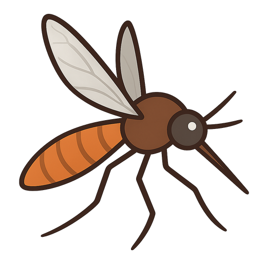 sivrisinek. No background. Transparent background. Blank background. No shadows. 2d. In-Game asset. flat