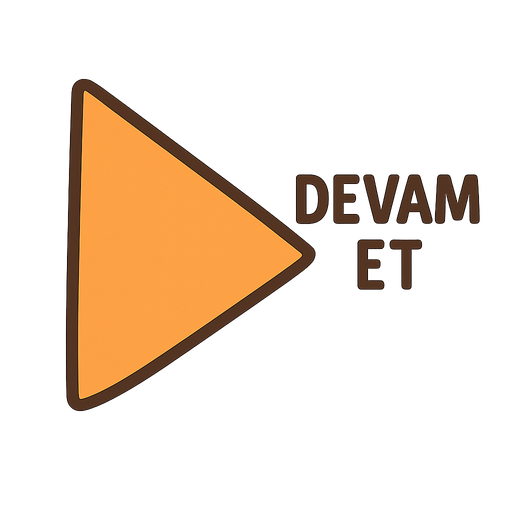 Devam et. No background. Transparent background. Blank background. No shadows. 2d. In-Game asset. flat