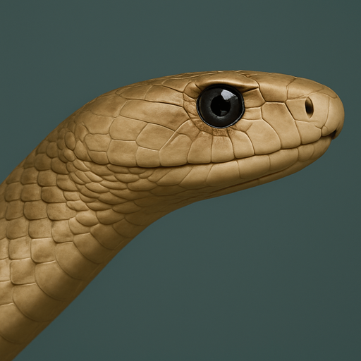 A realistic snake image from the side view.