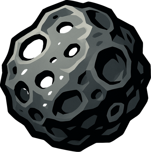 Asteroid Iron - Yazısız.
In-Game asset.  2d.  High contrast.  No shadows