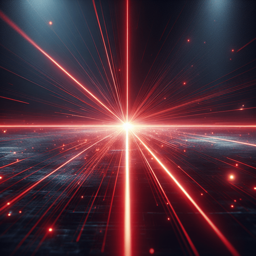 horizontal red laser beam