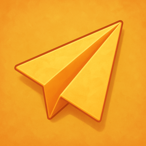 A paper plane. Cute soft graphics. soft ambient light. semi-matte to satin surfaces. naturalistic with slight saturation boost colors. 
In-Game asset.  2d.  High contrast.  No shadows. top down..
In-Game asset.  2d.  High contrast.  No shadows