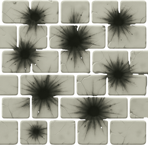 Agrega manchas de explosiones.