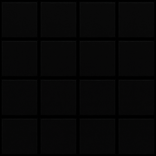 4x4 grid no emoji no text , dark,black,shadow.
In-Game asset.  2d.  High contrast.  No shadows