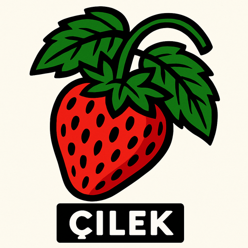 Dalında çilek.
In-Game asset.  2d.  High contrast.  No shadows