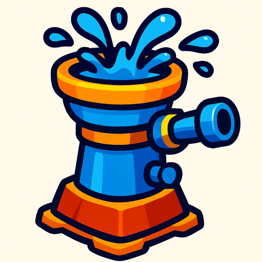 splash tower of tower defense.
In-Game asset.  2d.  High contrast.  No shadows
