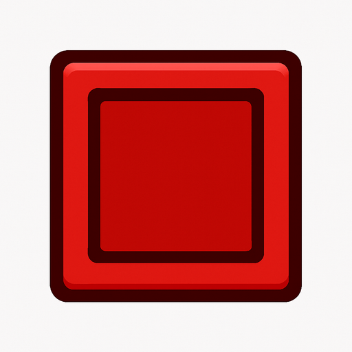 Red block.
In-Game asset.  2d.  High contrast.  No shadows