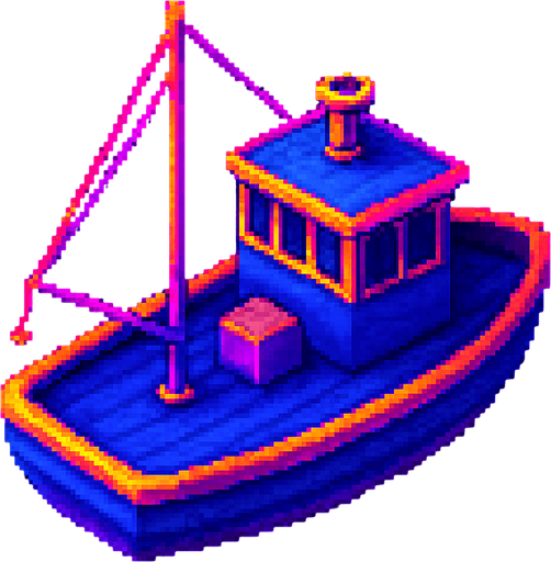 This same boat 3/4 top view facing south.