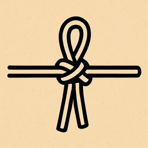 Tel düğüm.
In-Game asset.  2d.  High contrast.  No shadows