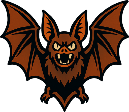 Giant bat.
In-Game asset.  2d.  High contrast.  No shadows