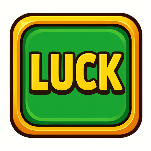 luck button.
In-Game asset.  2d.  High contrast.  No shadows