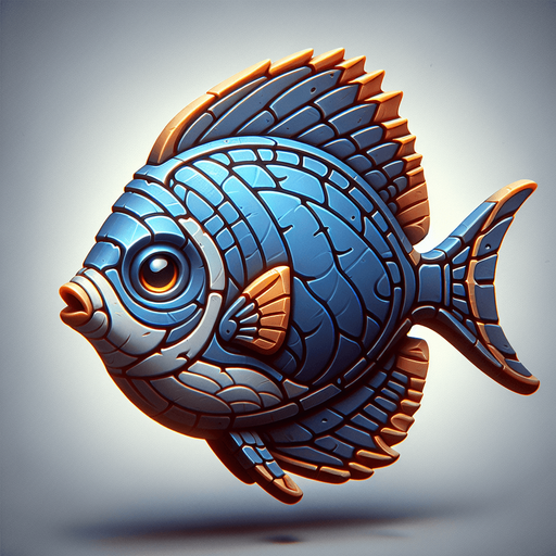A realistic tangfish.
Single Game Texture. In-Game asset. 2d. Blank background. High contrast. No shadows.