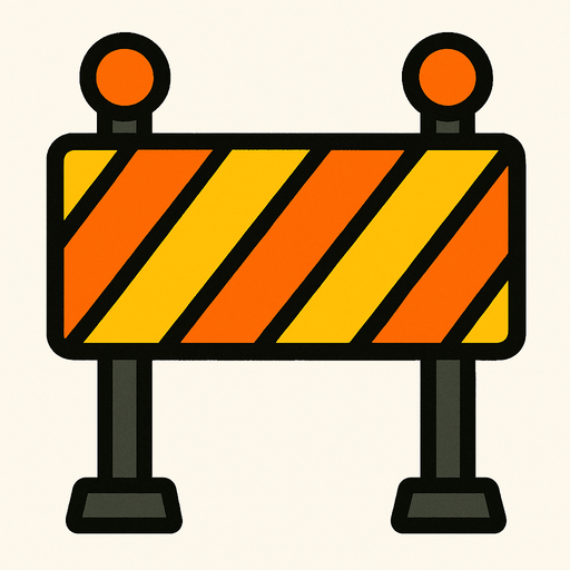 barrier.
In-Game asset.  2d.  High contrast.  No shadows