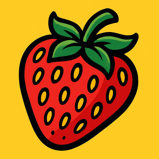 strawberry.
In-Game asset.  2d.  High contrast.  No shadows