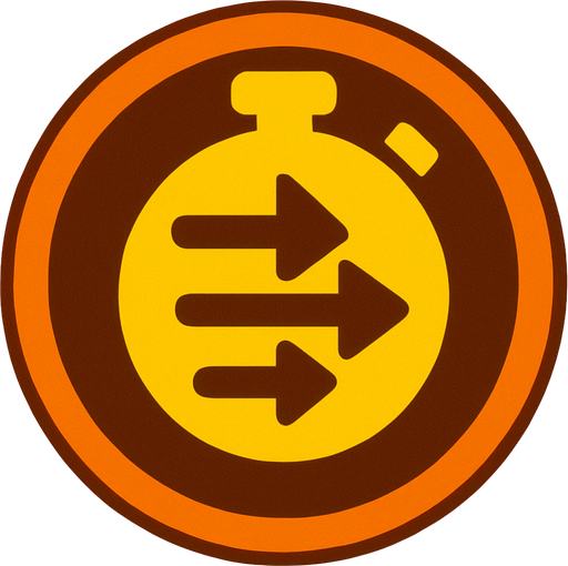 Daire içinde yavaşlatma bonus butonu.
In-Game asset.  2d.  High contrast.  No shadows