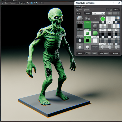 zombie green single.
Single Game Texture. In-Game asset. 3d. Blank background. High contrast. No shadows.