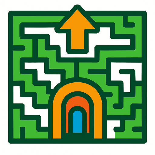 Maze exit.
In-Game asset.  2d.  High contrast.  No shadows