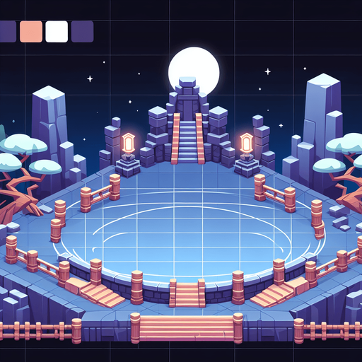 arena mg.
Single Game Texture.  In-Game asset.  2d.  Blank background.  High contrast.  No shadows