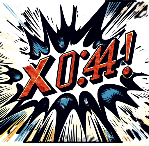 text popup "x1024".
comics style