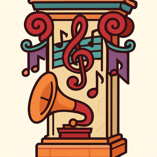 El pilar de una Sala de Conciertos Viviente.
In-Game asset.  2d.  High contrast.  No shadows