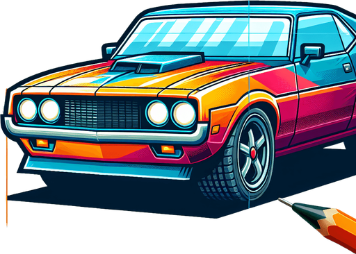 thar car.
Single Game Texture. In-Game asset. 2d. Blank background. High contrast. No shadows.