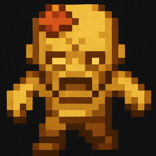 Zombie de oro , pixelart