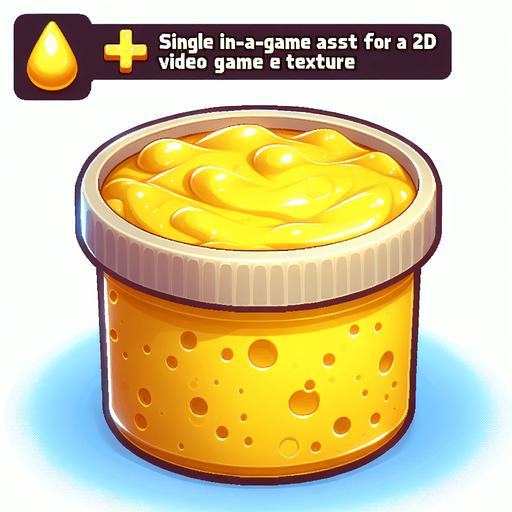 yellow mustard.
Single Game Texture. In-Game asset. 2d. Blank background. High contrast. No shadows.