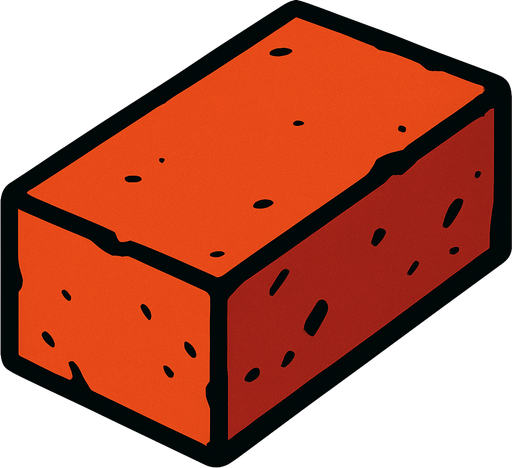 Make a singular brick.
In-Game asset.  2d.  High contrast.  No shadows flat