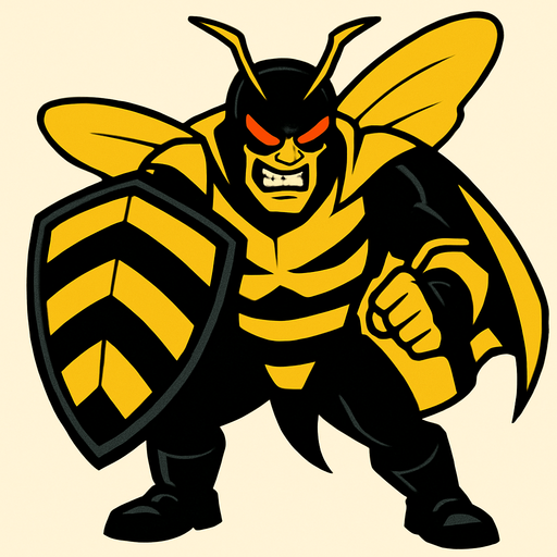 kalkanlı yaban arası kötü adam.
In-Game asset.  2d.  High contrast.  No shadows