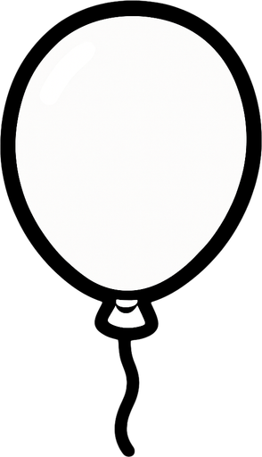 white balloon.
In-Game asset.  2d.  High contrast.  No shadows