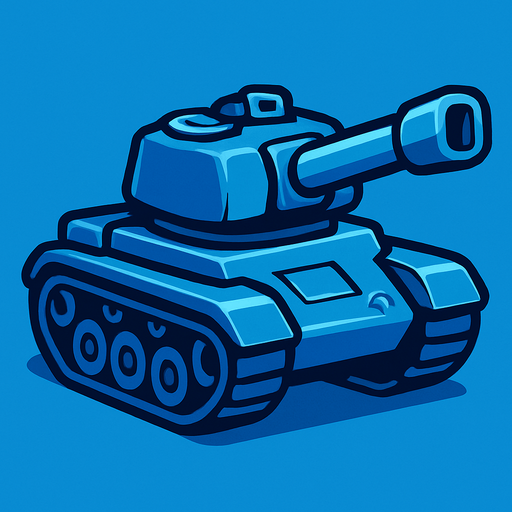 blue tank.
In-Game asset.  2d.  High contrast.  No shadows