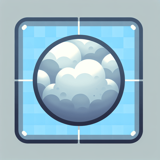 Rounded square with fog inside it. Simplistic.
Single Game Texture. In-Game asset. 2d. Blank background. Low contrast. No shadows.