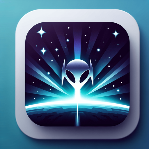 A square app store icon with rounded edges, designed for a Galaxian-inspired game. The icon features the classic shape of a Galaxian enemy in the center, rendered with clean, sharp lines and a subtle glow around its edges. The background is a gradient of deep space blue to black, with faint stars scattered throughout, evoking the feel of a cosmic battlefield. The design is sleek and minimal, balancing nostalgia with a modern touch, making it instantly recognizable and visually appealing.
Single Game Texture. In-Game asset. 2d. Blank background. High contrast. No shadows.