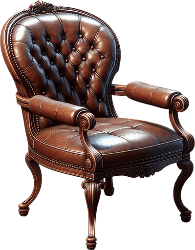 Chair.
Single Game Texture.  In-Game asset.  2d.  Blank background.  High contrast.  No shadows