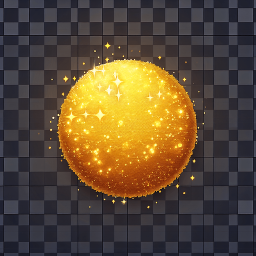 gold sparkle.
Single Game Texture.  In-Game asset.  2d.  Blank background.  High contrast.  No shadows