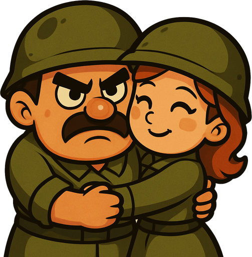 Karakterin yanına sevgilisini çiz sarılıyorlar