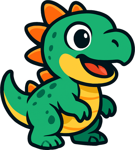 bebek dinazor.
In-Game asset.  2d.  High contrast.  No shadows