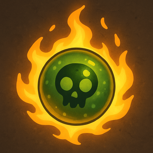 yellow flame ze poisonous bead top view.
In-Game asset