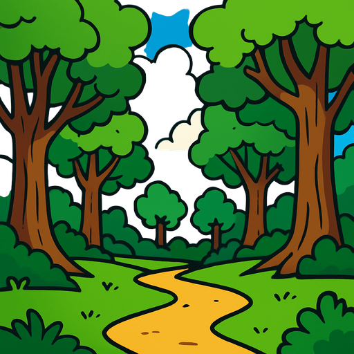 A forest background.
In-Game asset.  High contrast.  No shadows