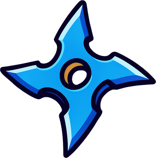 shuriken.
In-Game asset.  2d.  High contrast.  No shadows