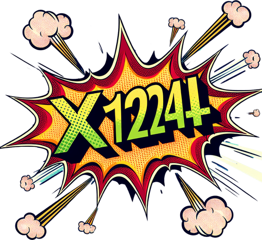 text popup "x1024".
comics style